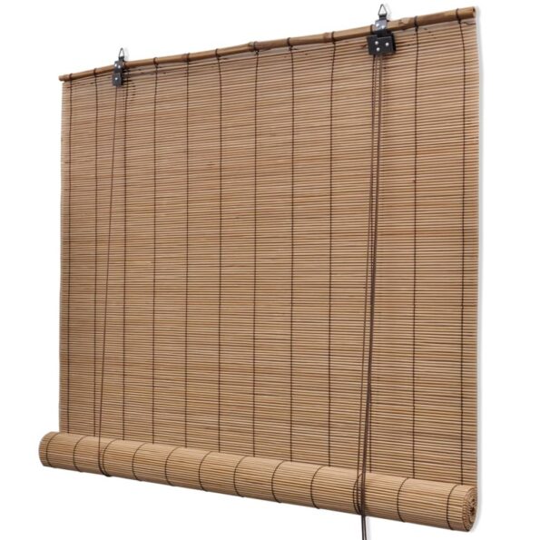 vidaXL Bambusové rolety 2 ks 80x160 cm, hnedé – Obrázok 3