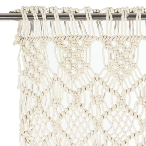 vidaXL Záclona macrame 140x240 cm bavlna – Obrázok 3