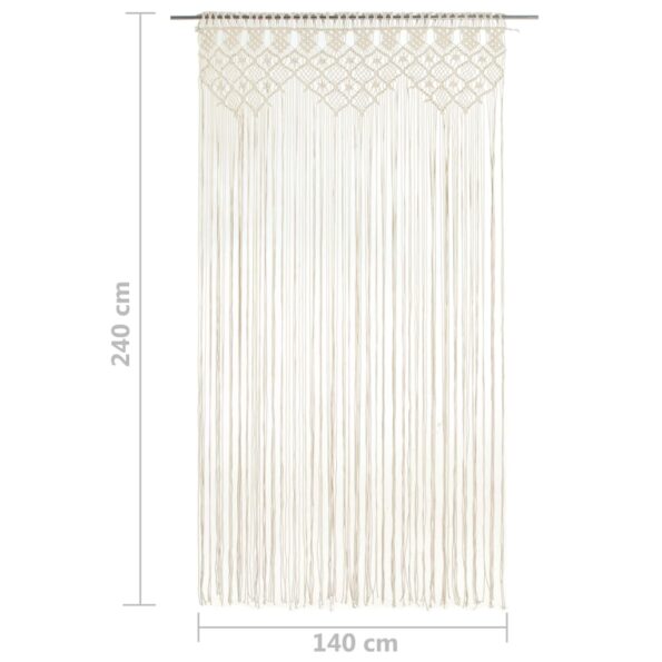 vidaXL Záclona macrame 140x240 cm bavlna – Obrázok 5