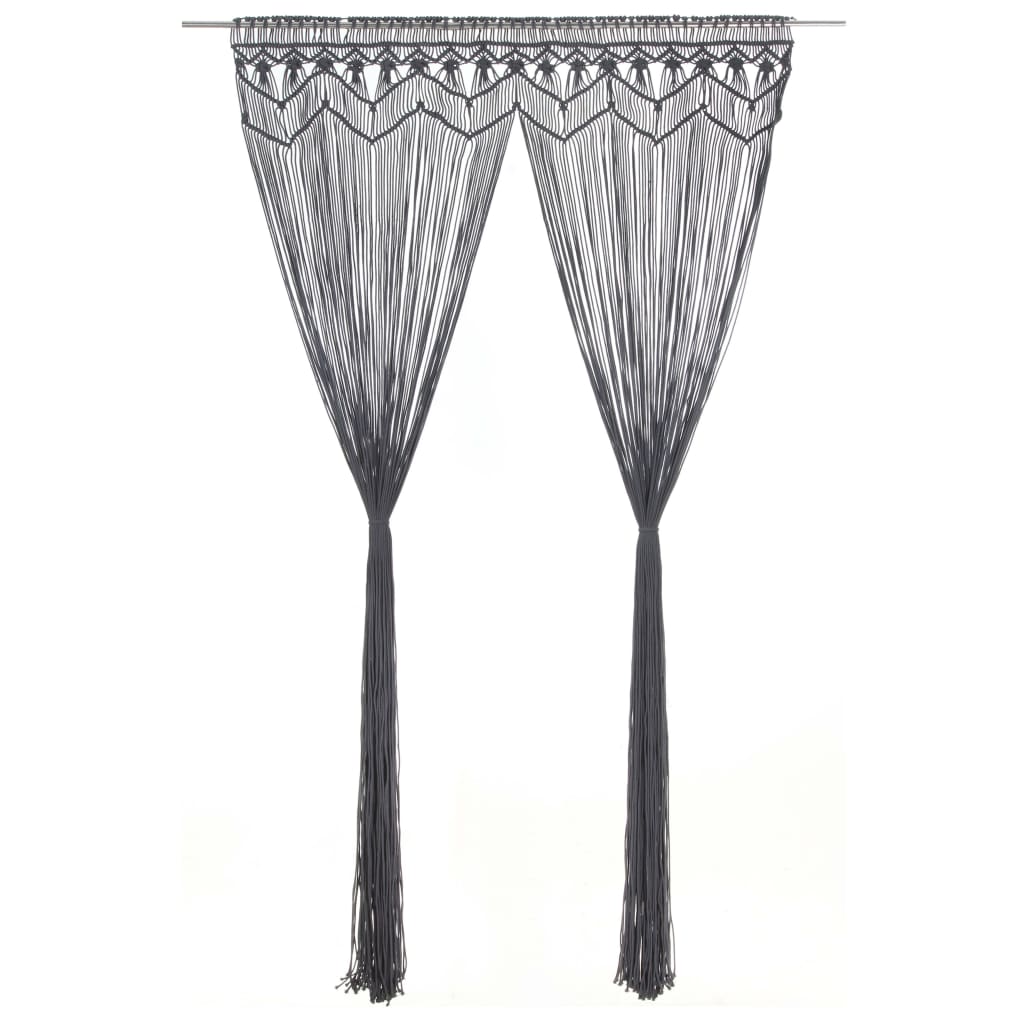 VXL8720286180952_a_en_hd_1.jpg vidaXL Záclona macrame antracitová 140x240 cm bavlna – Obrázok 1