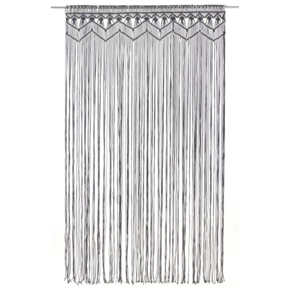 vidaXL Záclona macrame antracitová 140x240 cm bavlna – Obrázok 2