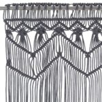 vidaXL Záclona macrame antracitová 140x240 cm bavlna – Obrázok 3