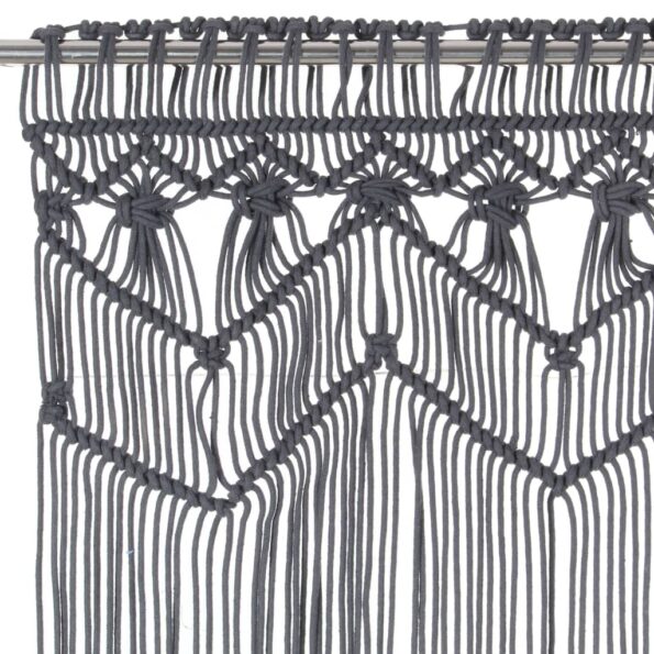 vidaXL Záclona macrame antracitová 140x240 cm bavlna – Obrázok 3