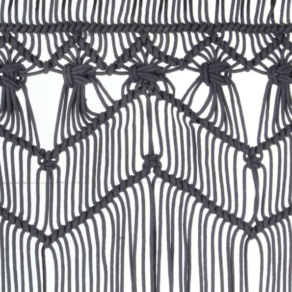vidaXL Záclona macrame antracitová 140x240 cm bavlna – Obrázok 4