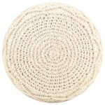 vidaXL Ručne vyrobená taburetka macrame 45x30 cm, bavlna – Obrázok 3