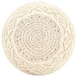 vidaXL Ručne vyrobená taburetka macrame 45x30 cm, bavlna – Obrázok 4