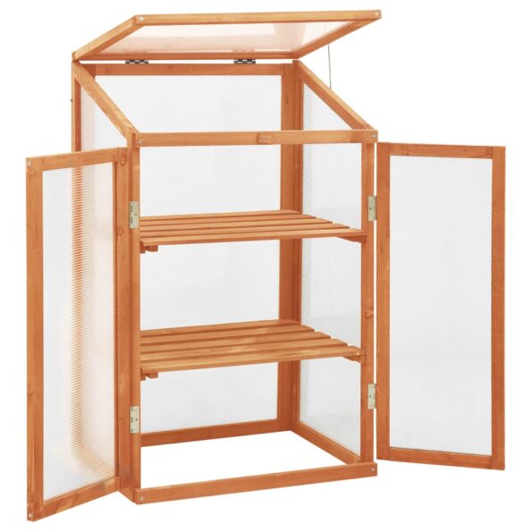 vidaXL Skleník 60x45x100 cm jedľové drevo – Obrázok 4