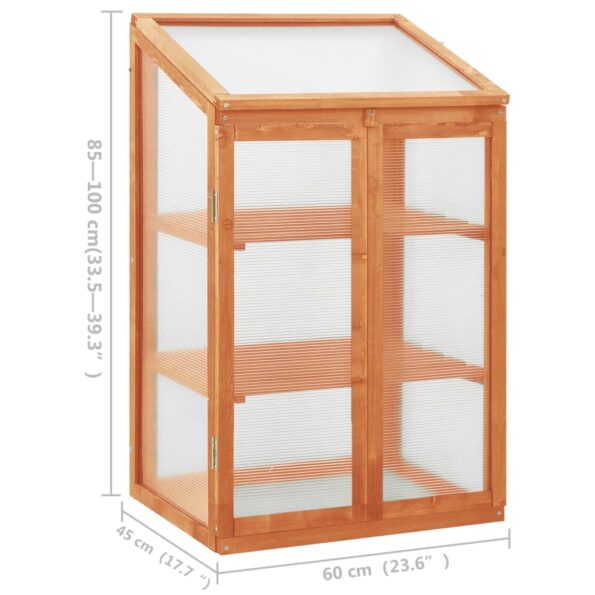 vidaXL Skleník 60x45x100 cm jedľové drevo – Obrázok 7