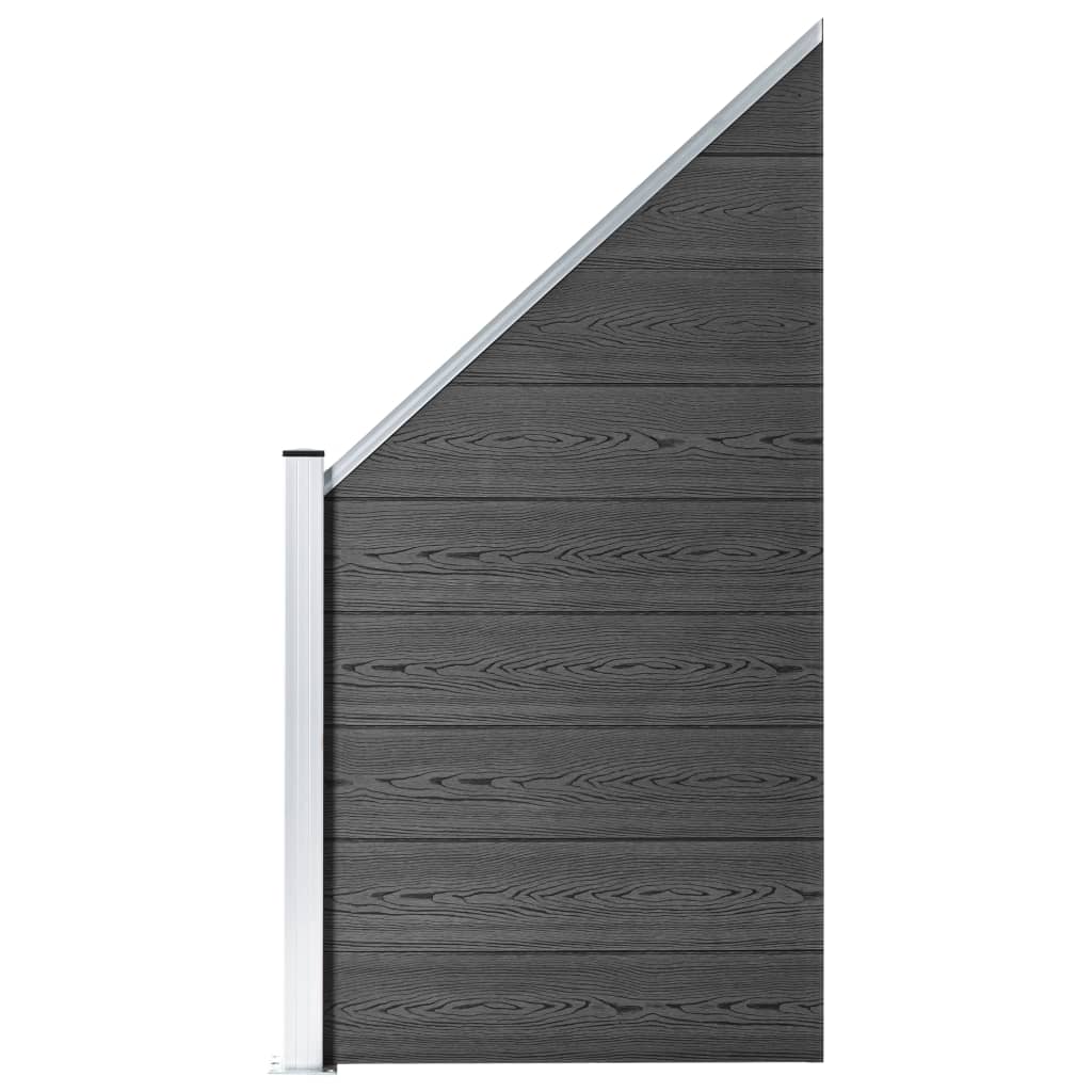 VXL8720286194706_a_en_hd_1.jpg vidaXL Plotový panel WPC 95x(105-180) cm čierny – Obrázok 1
