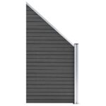 vidaXL Plotový panel WPC 95x(105-180) cm čierny – Obrázok 2