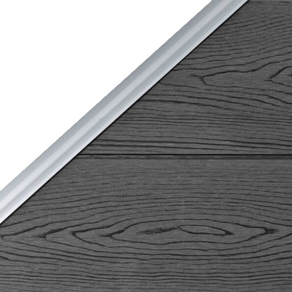 vidaXL Plotový panel WPC 95x(105-180) cm čierny – Obrázok 4