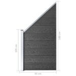 vidaXL Plotový panel WPC 95x(105-180) cm čierny – Obrázok 8