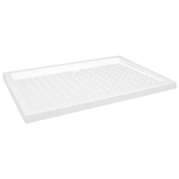 vidaXL Sprchová vanička s protišmykovými výbežkami biela 70x100x4 cm ABS – Obrázok 2