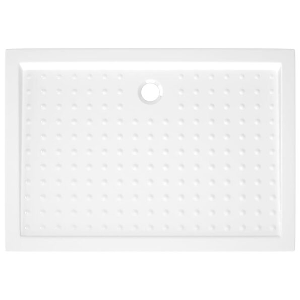 vidaXL Sprchová vanička s protišmykovými výbežkami biela 70x100x4 cm ABS – Obrázok 5
