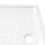 vidaXL Sprchová vanička s protišmykovými výbežkami biela 70x100x4 cm ABS – Obrázok 6