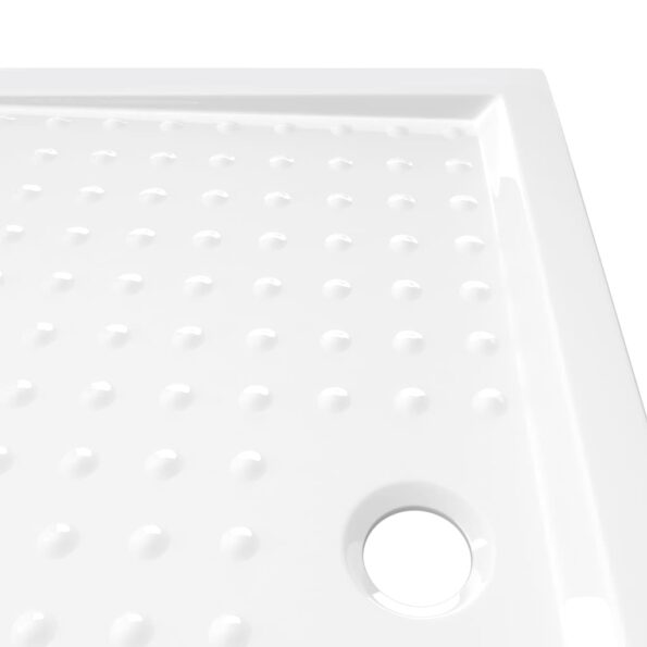vidaXL Sprchová vanička s protišmykovými výbežkami biela 70x100x4 cm ABS – Obrázok 6