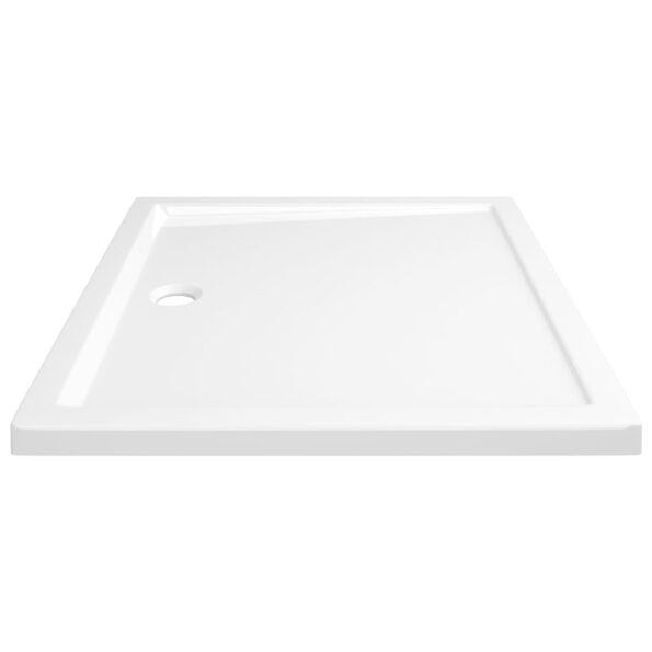 vidaXL Obdĺžniková sprchová vanička z ABS biela 80x90 cm – Obrázok 4
