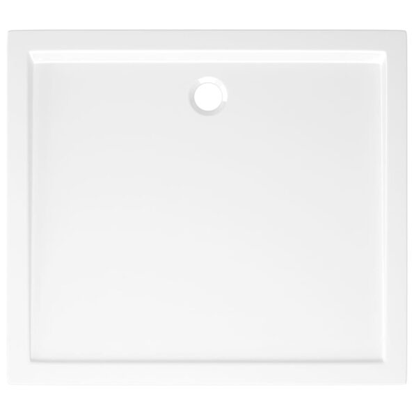 vidaXL Obdĺžniková sprchová vanička z ABS biela 80x90 cm – Obrázok 5