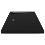vidaXL Obdĺžniková sprchová vanička z ABS čierna 70x100 cm – Obrázok 4
