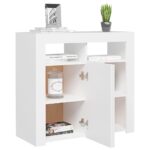 vidaXL Komoda s LED svetlami biela 80x35x75 cm – Obrázok 6