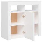 vidaXL Komoda s LED svetlami biela 80x35x75 cm – Obrázok 8
