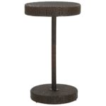 vidaXL 3-dielna záhradná barová súprava s vankúšmi polyratanová hnedá – Obrázok 3