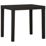 vidaXL Záhradný stôl antracitový 79x65x72 cm plast