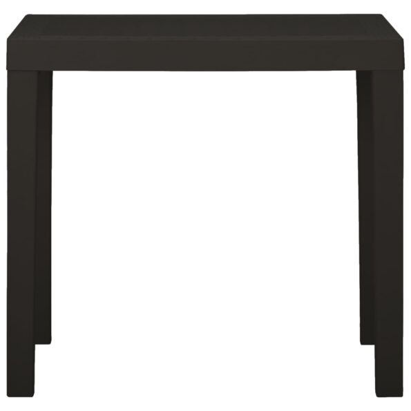 vidaXL Záhradný stôl antracitový 79x65x72 cm plast – Obrázok 2