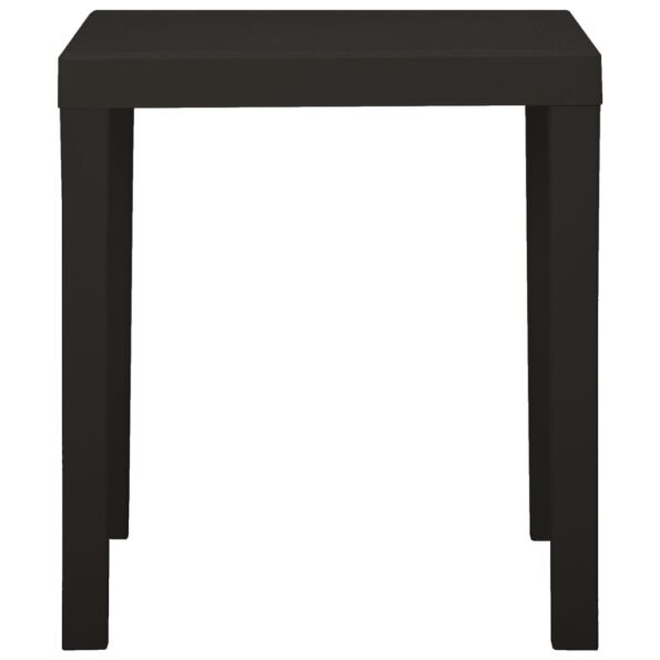 vidaXL Záhradný stôl antracitový 79x65x72 cm plast – Obrázok 3