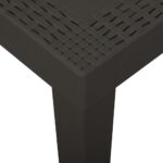 vidaXL Záhradný stôl antracitový 79x65x72 cm plast – Obrázok 4