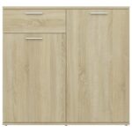 vidaXL Komoda, dub sonoma 80x36x75 cm, kompozitné drevo – Obrázok 6
