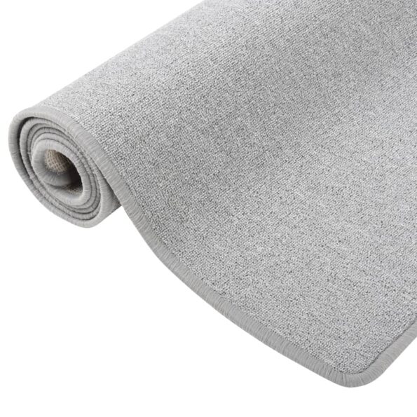 vidaXL Kobercový behúň svetlosivý 80x250 cm – Obrázok 3