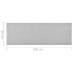 vidaXL Kobercový behúň svetlosivý 80x250 cm – Obrázok 7