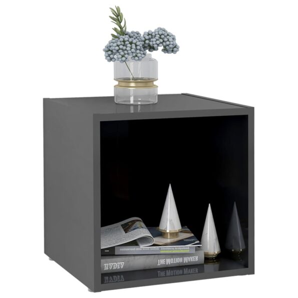 vidaXL TV skrinky 4 ks, lesklé sivé 37x35x37 cm, kompozitné drevo – Obrázok 4