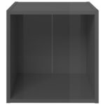 vidaXL TV skrinky 4 ks, lesklé sivé 37x35x37 cm, kompozitné drevo – Obrázok 6