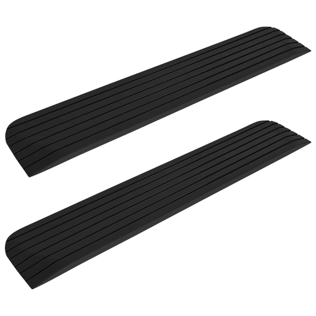 VXL8720286365373_a_en_hd_1.jpg vidaXL Prahové rampy 2 ks 110x21x2,5 cm guma – Obrázok 1