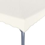 vidaXL Altánok s LED reťazou 300x300 cm, krémový, hliník – Obrázok 5