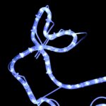vidaXL Vianočná vonkajšia dekorácia so sobom a saňami 576 LED diód – Obrázok 6