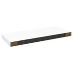 vidaXL Plávajúca nástenná polica dubová a biela 60x23,5x3,8 cm MDF – Obrázok 6