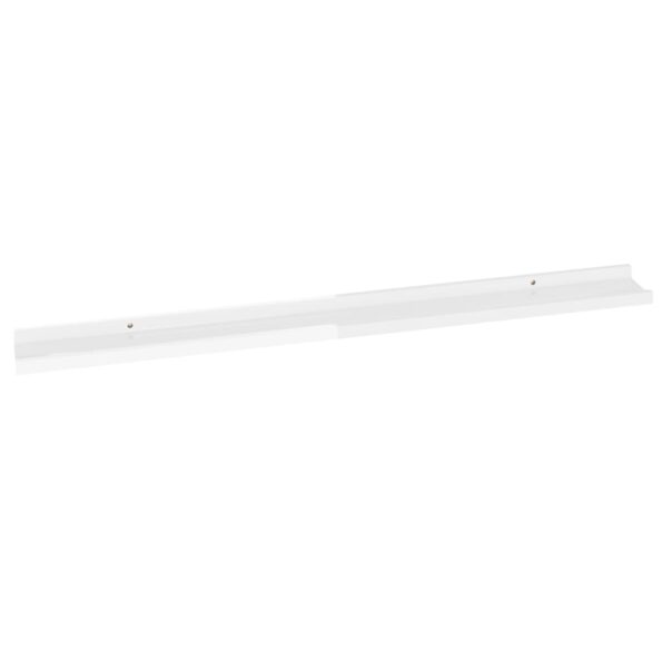 vidaXL Nástenné police 2 ks, lesklé biele 100x9x3 cm – Obrázok 5