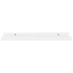 vidaXL Nástenné police 4 ks, lesklé biele 40x9x3 cm – Obrázok 4