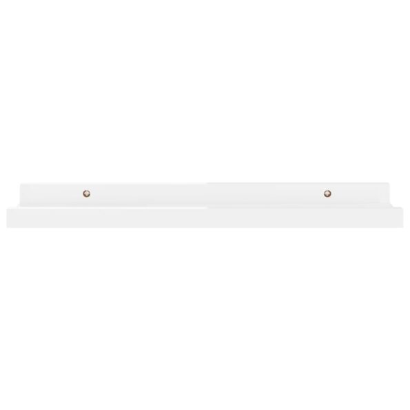 vidaXL Nástenné police 4 ks, lesklé biele 40x9x3 cm – Obrázok 4