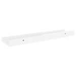 vidaXL Nástenné police 4 ks, lesklé biele 40x9x3 cm – Obrázok 6