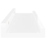 vidaXL Nástenné police 4 ks, lesklé biele 40x9x3 cm – Obrázok 7