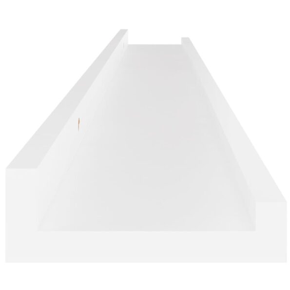 vidaXL Nástenné police 2 ks, biele 100x9x3 cm – Obrázok 7