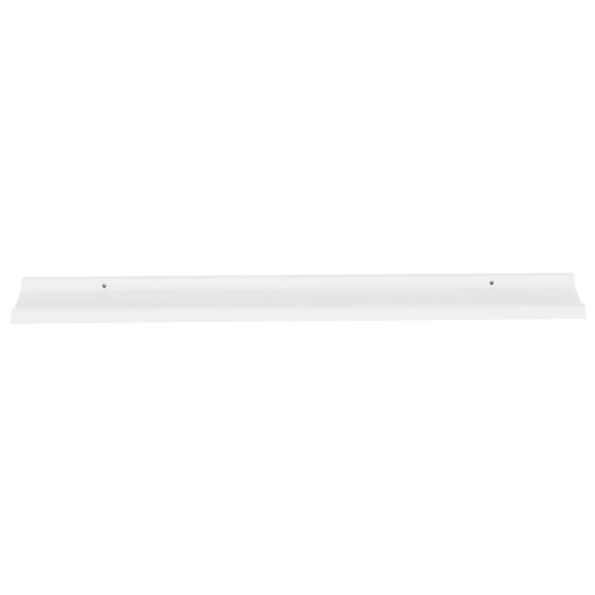 vidaXL Nástenné police 4 ks, biele 115x9x3 cm – Obrázok 6