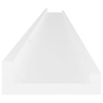 vidaXL Nástenné police 4 ks, biele 115x9x3 cm – Obrázok 7