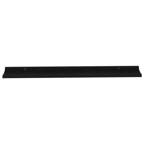 vidaXL Nástenné police 2 ks, čierne 115x9x3 cm – Obrázok 4