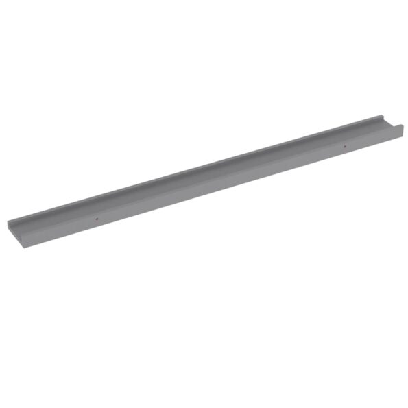 vidaXL Nástenné police 2 ks, sivé 100x9x3 cm – Obrázok 4