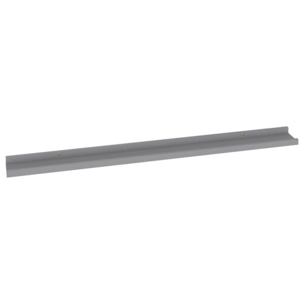 vidaXL Nástenné police 2 ks, sivé 100x9x3 cm – Obrázok 5